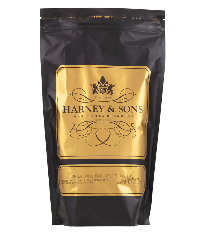 Winter White Earl Grey - Sachets Bag of 50 Sachets - Harney & Sons Fine Teas