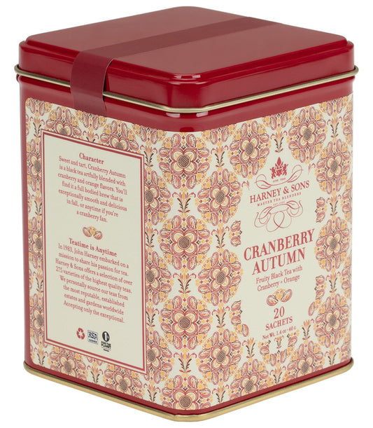 Cranberry Autumn - Sachets Tin of 20 sachets - Harney & Sons Fine Teas