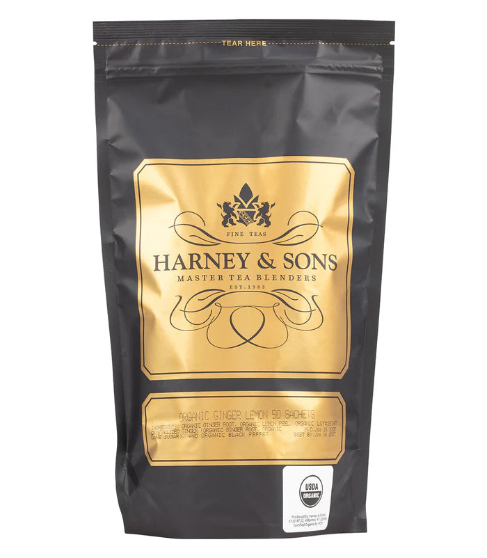 Organic Ginger Lemon - Sachets Bag of 50 sachets - Harney & Sons Fine Teas