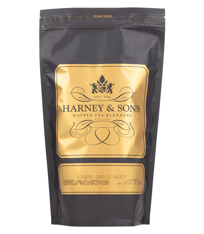 Blueberry Green - Sachets Bag of 50 Sachets - Harney & Sons Fine Teas