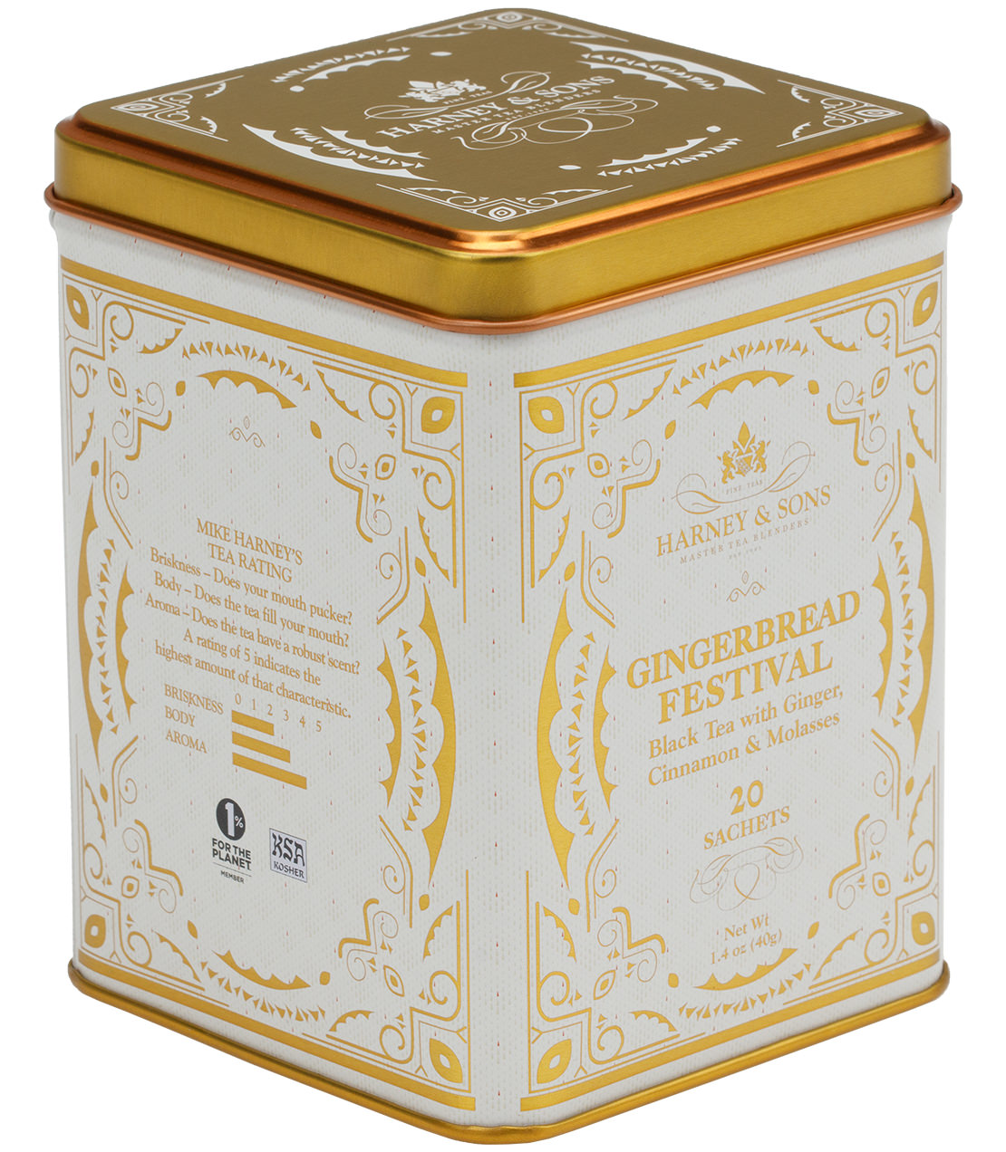 Gingerbread Festival - Tin of 20 Sachets - - Harney & Sons Fine Teas