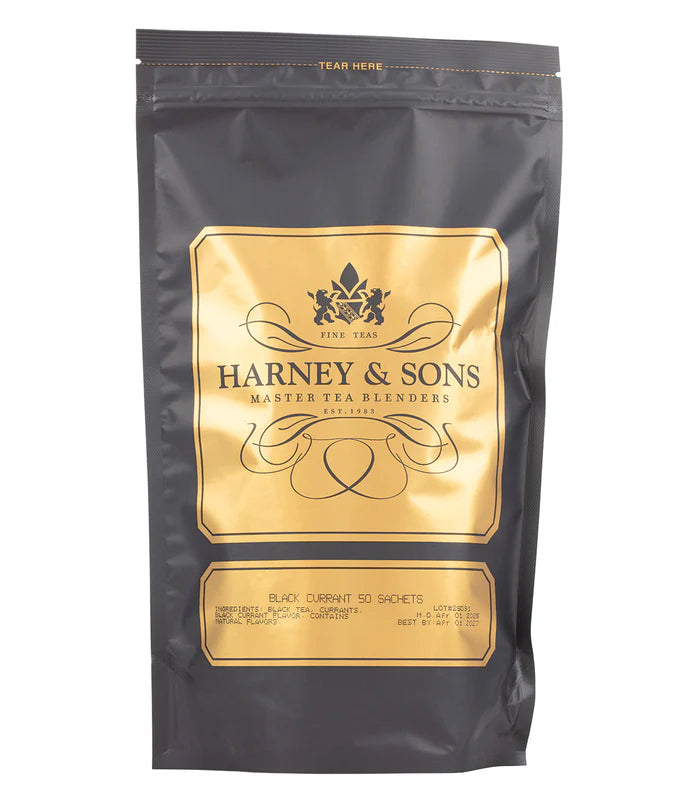 Black Currant Tea - Sachets Bag of 50 Sachets - Harney & Sons Fine Teas