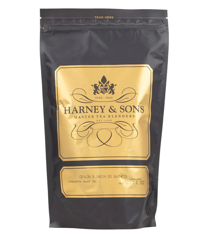 Orange Pekoe (Ceylon & India) - Sachets Bag of 50 Sachets - Harney & Sons Fine Teas