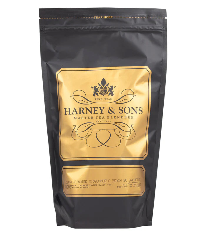 Midsummer's Peach (Decaf) - Sachets Bag of 50 Sachets - Harney & Sons Fine Teas