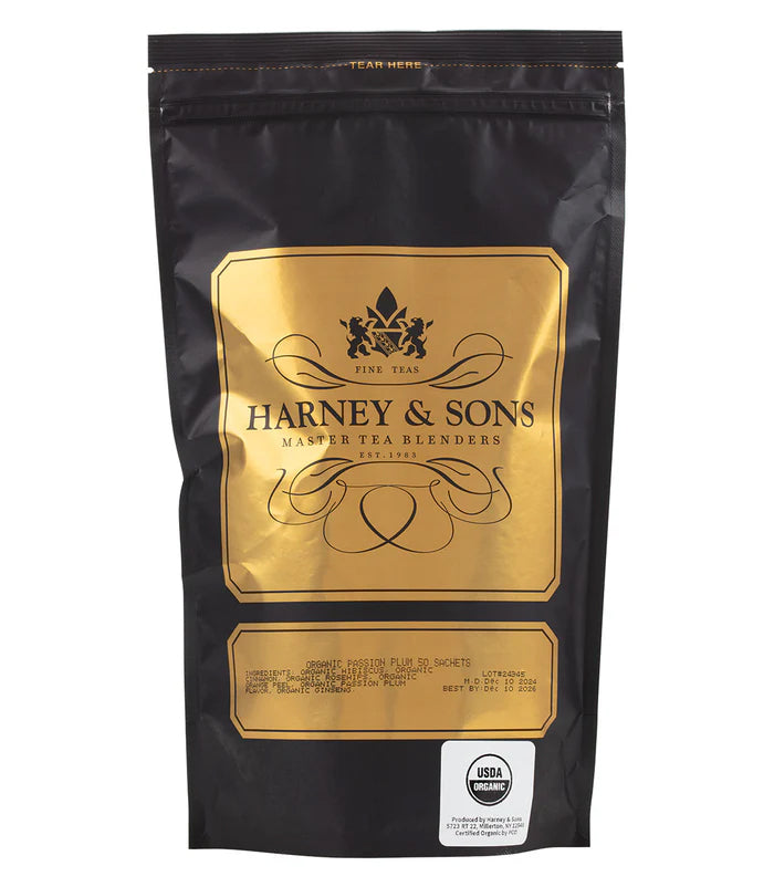 Organic Passion Plum - Sachets Bag of 50 Sachets - Harney & Sons Fine Teas