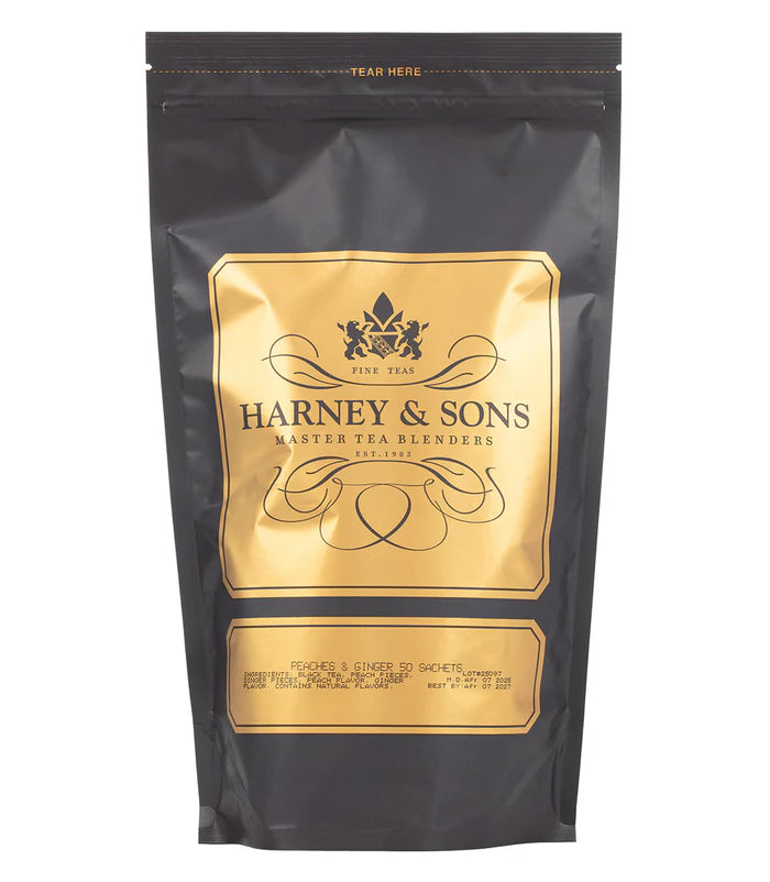 Peaches & Ginger - Sachets Bag of 50 Sachets - Harney & Sons Fine Teas