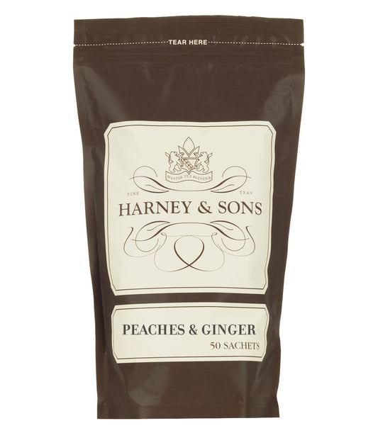 Peaches & Ginger - Sachets Bag of 50 Sachets - Harney & Sons Fine Teas