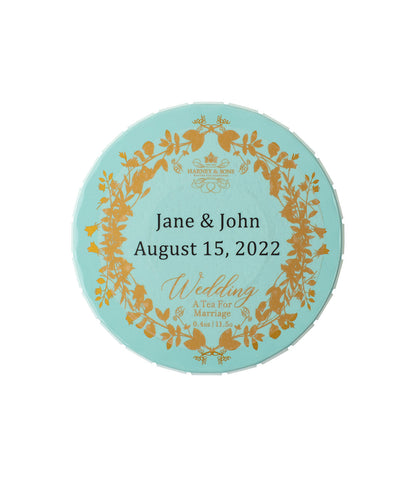 Wedding Tea - Sachets Personalized Tagalong Tin of 5 Sachets - Harney & Sons Fine Teas