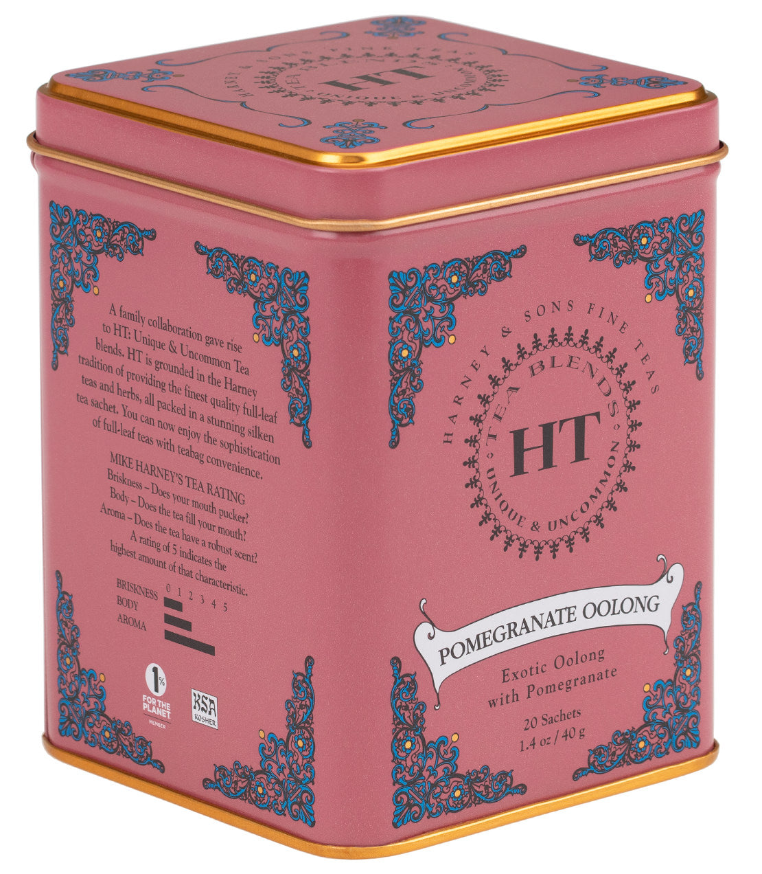 Pomegranate Oolong - Sachets HT Tin of 20 Sachets - Harney & Sons Fine Teas