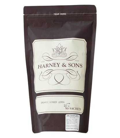 Organic Ginger Lemon - Sachets Bag of 50 sachets - Harney & Sons Fine Teas