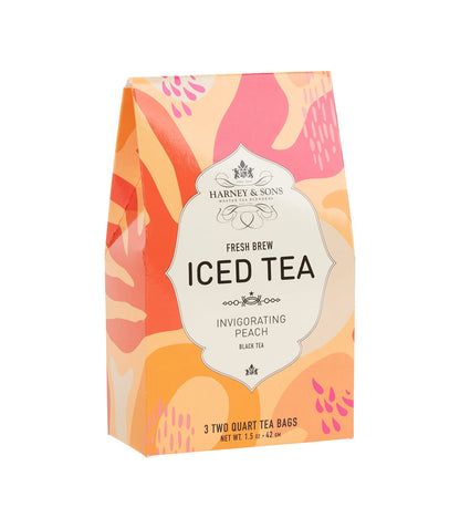 Peach Fresh Brew Iced Tea - Iced Tea Pouches Box of 3 Pouches - Harney & Sons Fine Teas