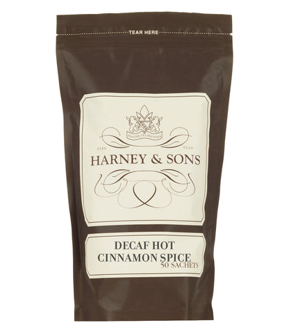Decaf Hot Cinnamon - Sachets Bag of 50 Sachets - Harney & Sons Fine Teas