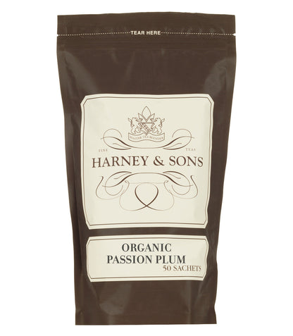 Organic Passion Plum - Sachets Bag of 50 Sachets - Harney & Sons Fine Teas