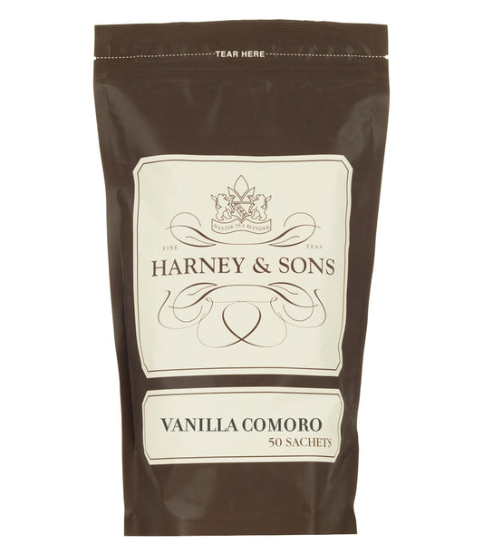 Decaf Vanilla Comoro - Sachets Bag of 50 Sachets - Harney & Sons Fine Teas