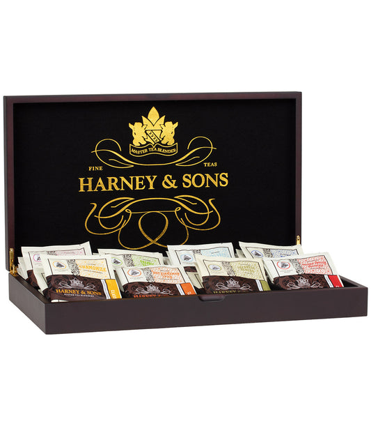 Wooden Tea Chest Featuring Eight Teas - Sachets -   - Harney & Sons Fine Teas