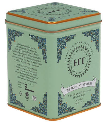 Peppermint Herbal - Sachets HT Tin of 20 Sachets - Harney & Sons Fine Teas