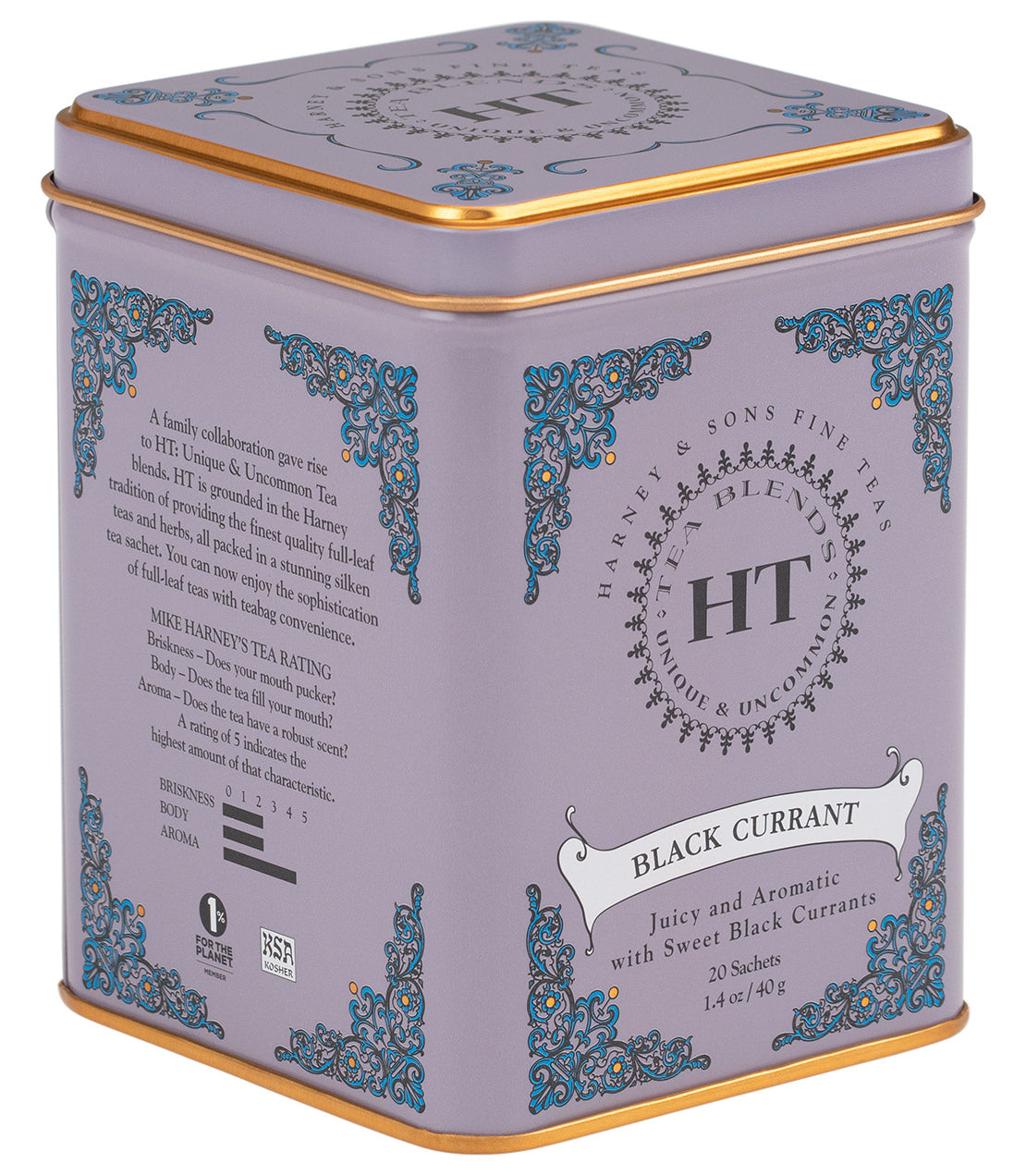 Black Currant Tea - Sachets HT Tin of 20 Sachets - Harney & Sons Fine Teas