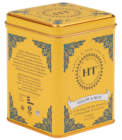 Yellow & Blue - Sachets HT Tin of 20 Sachets - Harney & Sons Fine Teas