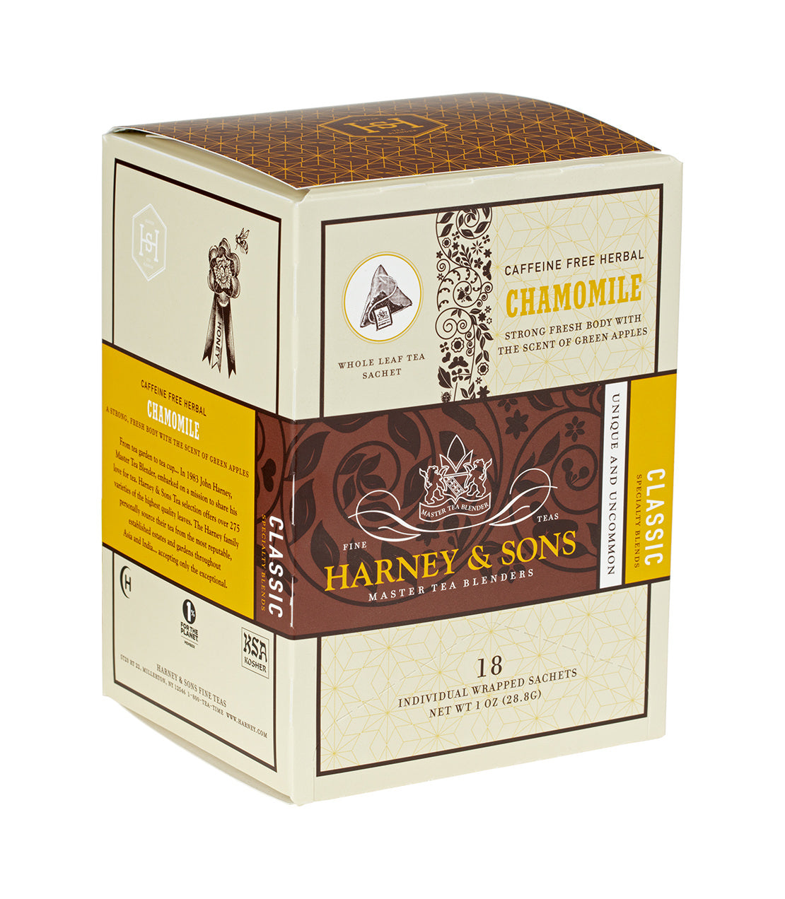 Chamomile - Sachets Box of 18 Individually Wrapped Sachets - Harney & Sons Fine Teas