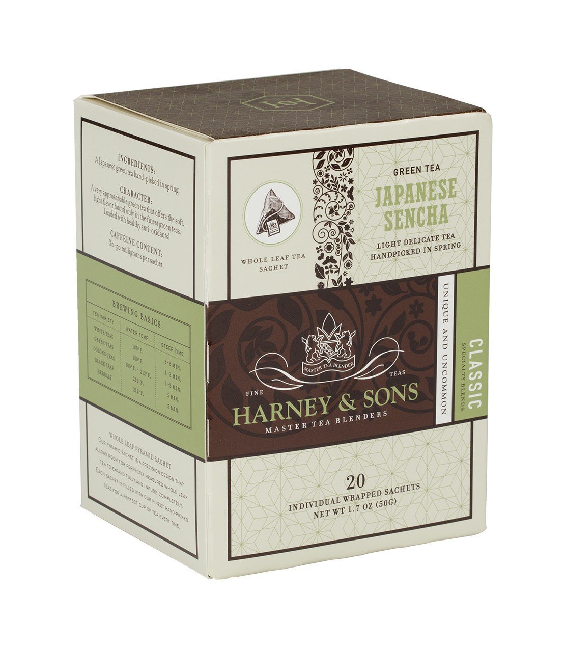 Japanese Sencha - Sachets Box of 20 Individually Wrapped Sachets - Harney & Sons Fine Teas