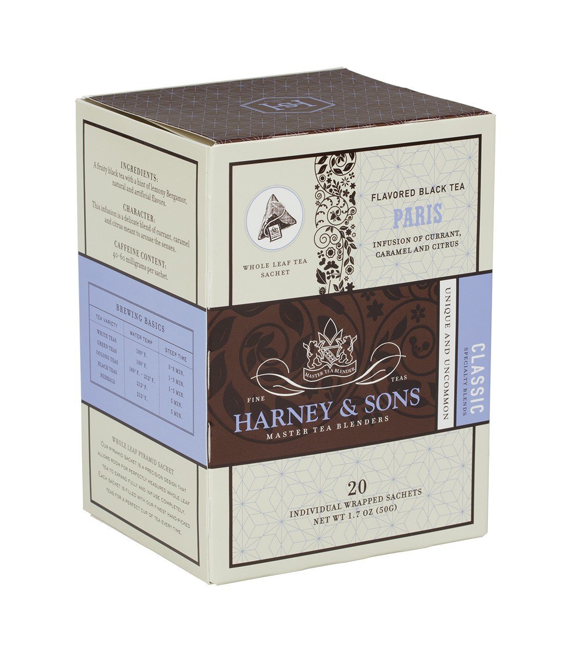 Paris - Sachets Box of 20 Individually Wrapped Sachets - Harney & Sons Fine Teas